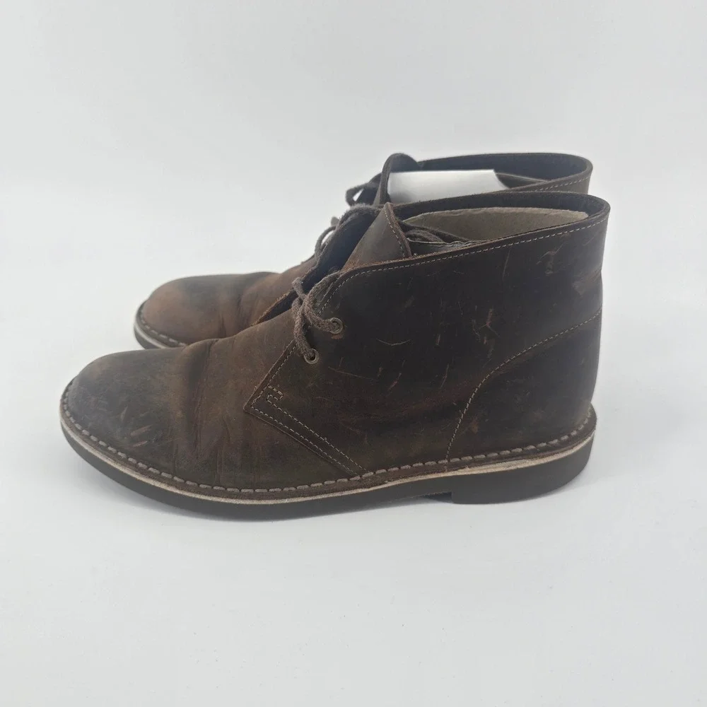 Clarks Bushacre 2 Mens 8.5 Beeswax Brown Leather Chukka Desert Boots 26082285